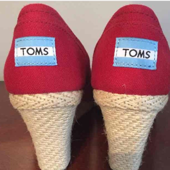 Red Tom's wedges, 8.5 - Picture 2 of 4